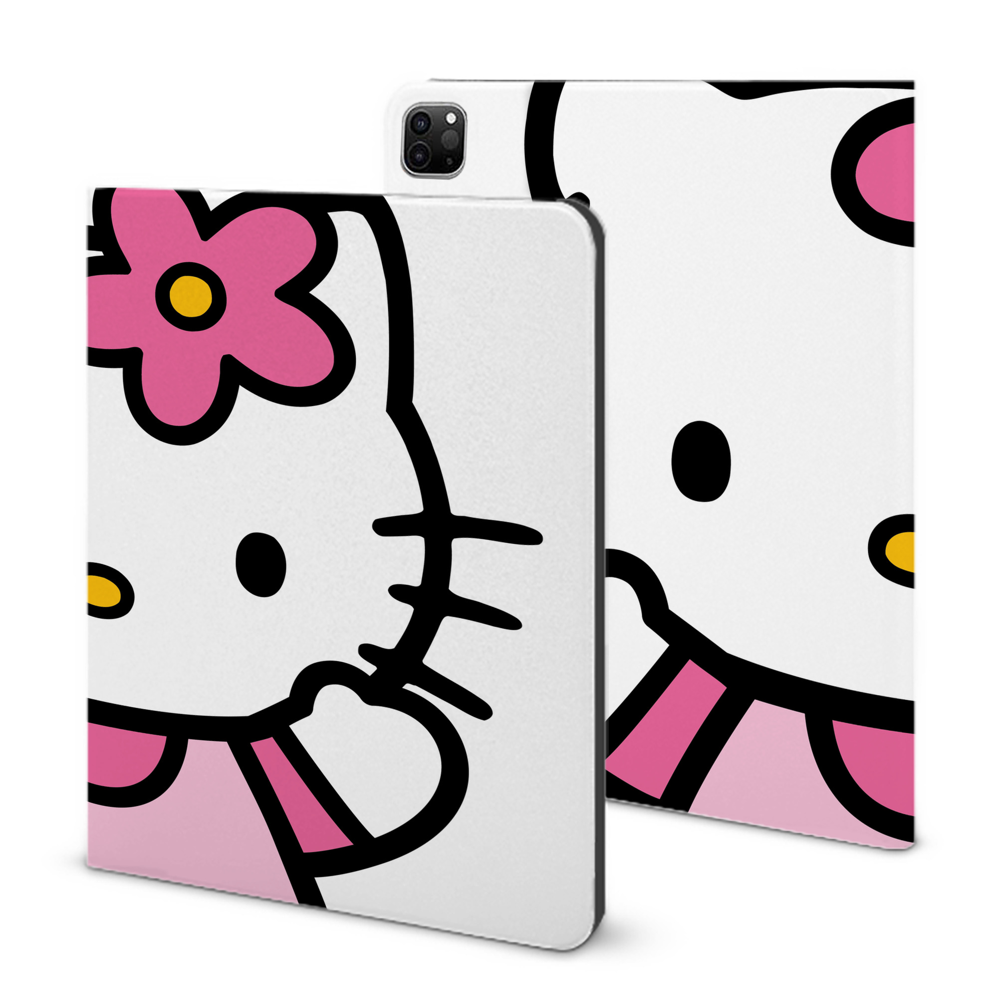 （画像用） Hello Kitty ハローキティ IPad ケース ブック型 PUレザー TPU 耐衝撃 軽量 薄型 ペン収納なし 全面保護 IPad 各モデル対応